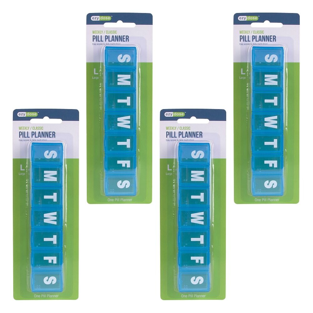 Ezy Dose 7 Day Pill Reminder Large Pack of 4