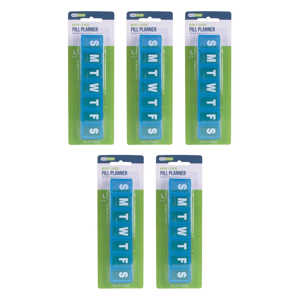Ezy Dose 7 Day Pill Reminder Large Pack of 5