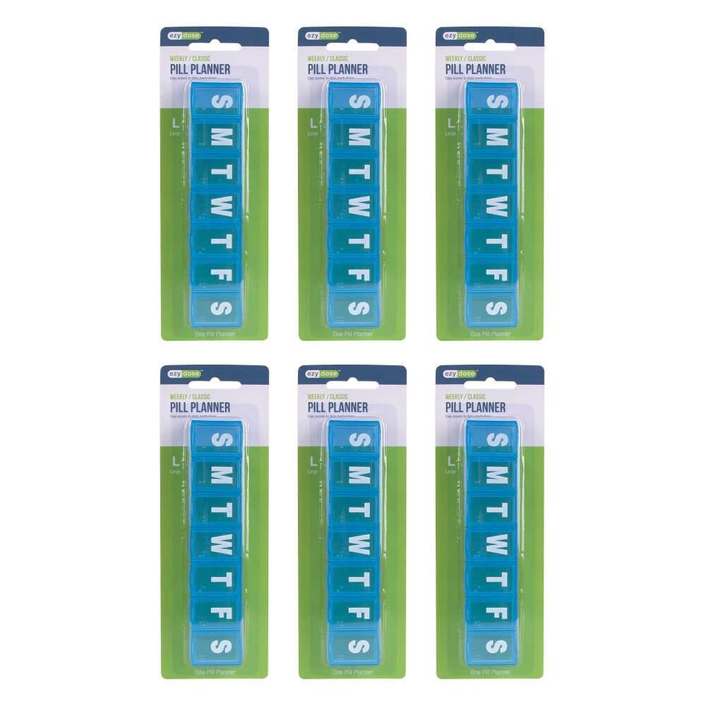 Ezy Dose 7 Day Pill Reminder Large Pack of 6