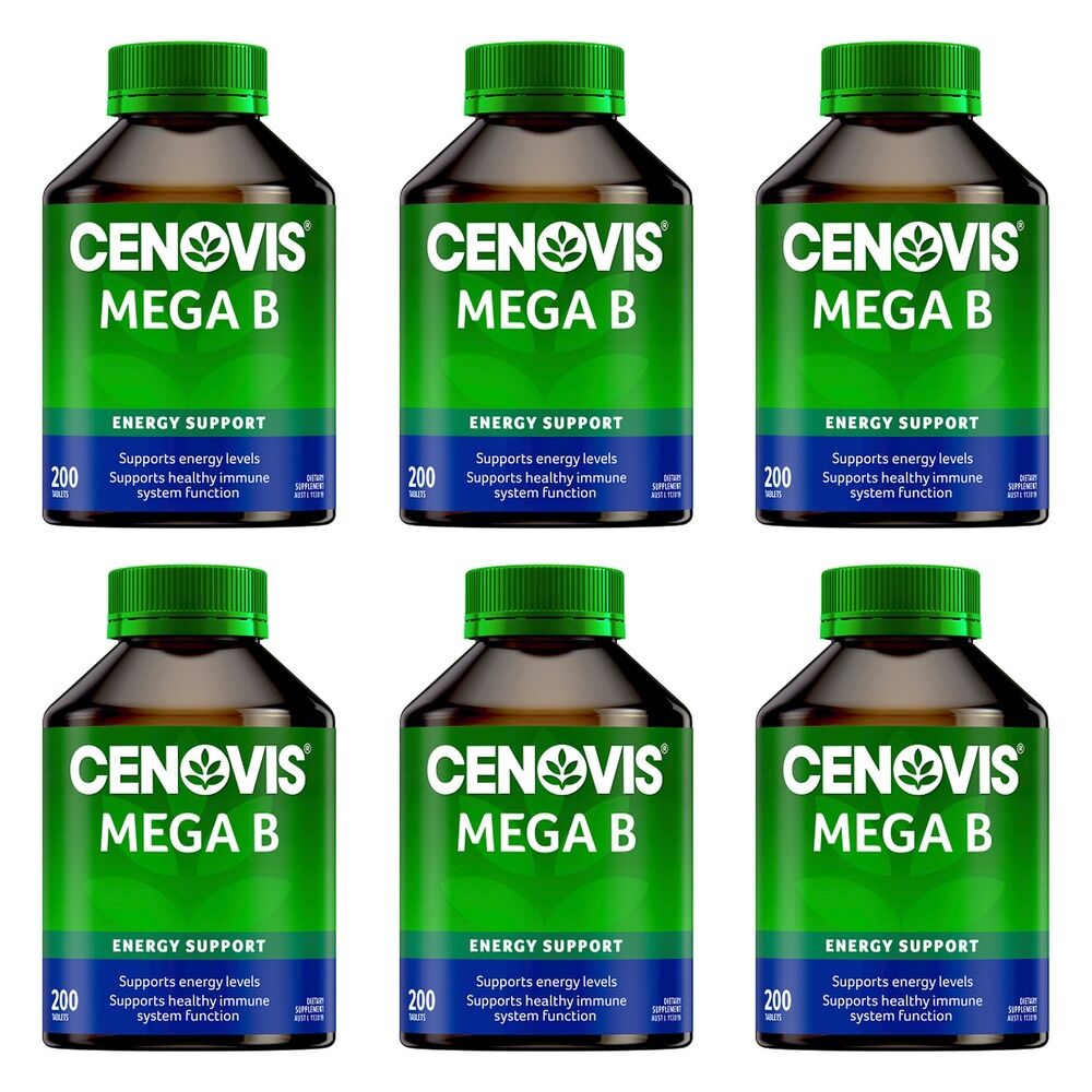 Cenovis Mega B Energy Support 200 Tablets Pack of 6