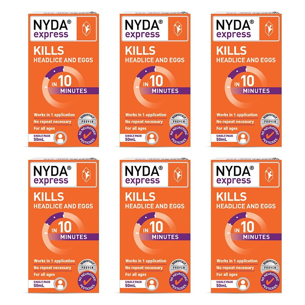 Nyda Express Head Lice Treatment 50mL Pack of 6