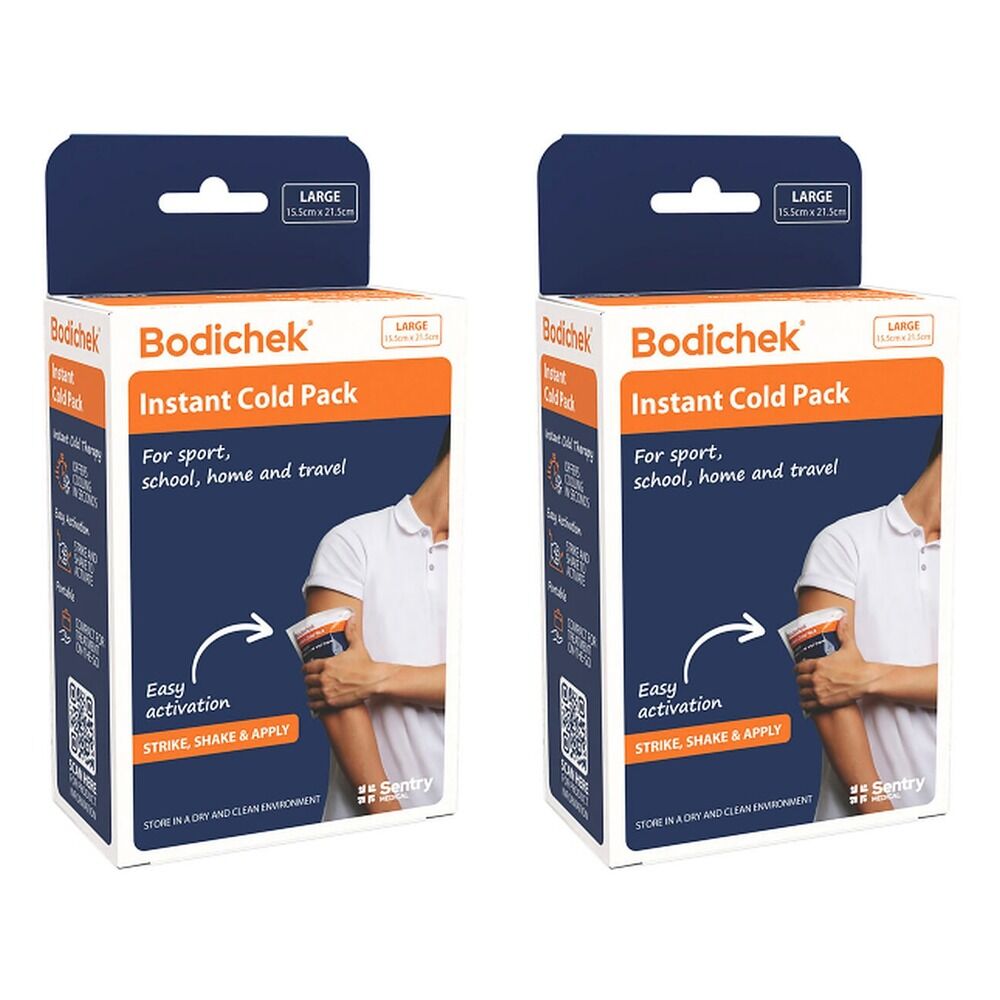 Bodichek Instant Cold Pack Large 15.5cm x 21.5cm Bundle of 2