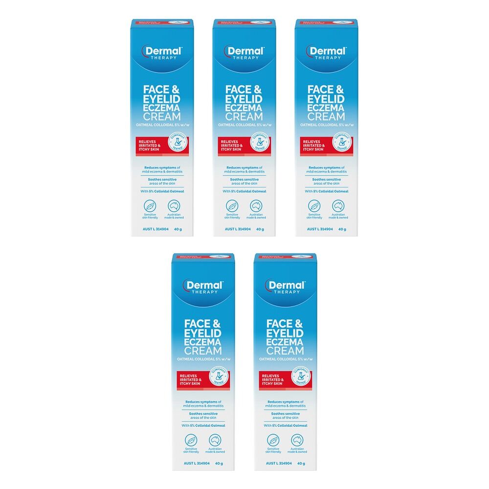 Dermal Therapy Face & Eyelid Eczema Cream 40g Pack of 5