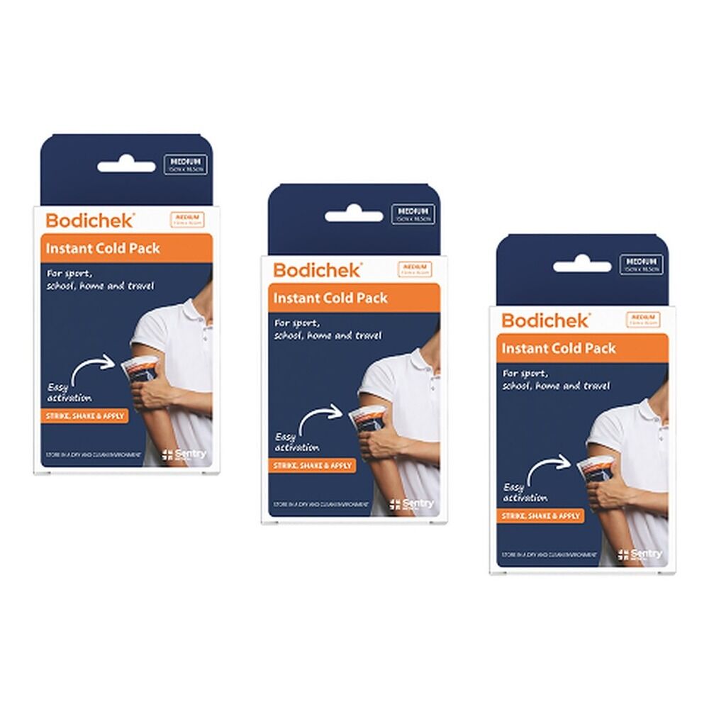 Bodichek Instant Cold Pack Medium 15cm x 18.5cm Bundle of 3