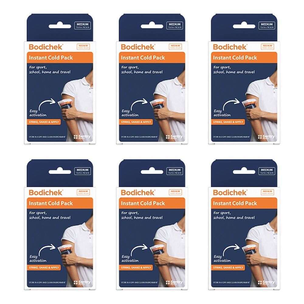 Bodichek Instant Cold Pack Medium 15cm x 18.5cm Bundle of 6