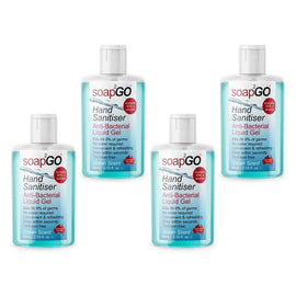 soap2GO Anti-Bacterial Hand Sanitiser Gel 60mL Pack of 4