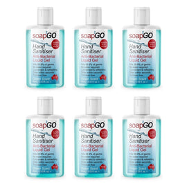 soap2GO Anti-Bacterial Hand Sanitiser Gel 60mL Pack of 6
