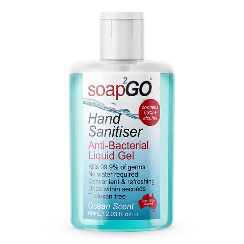 soap2GO Anti-Bacterial Hand Sanitiser Gel 60mL