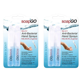 soap2GO Anti-Bacterial Hand Sanitiser Spray 5mL 2 Pack Bundle of 2