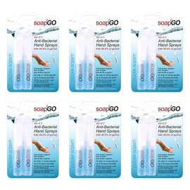 soap2GO Anti-Bacterial Hand Sanitiser Spray 5mL 2 Pack Bundle of 6