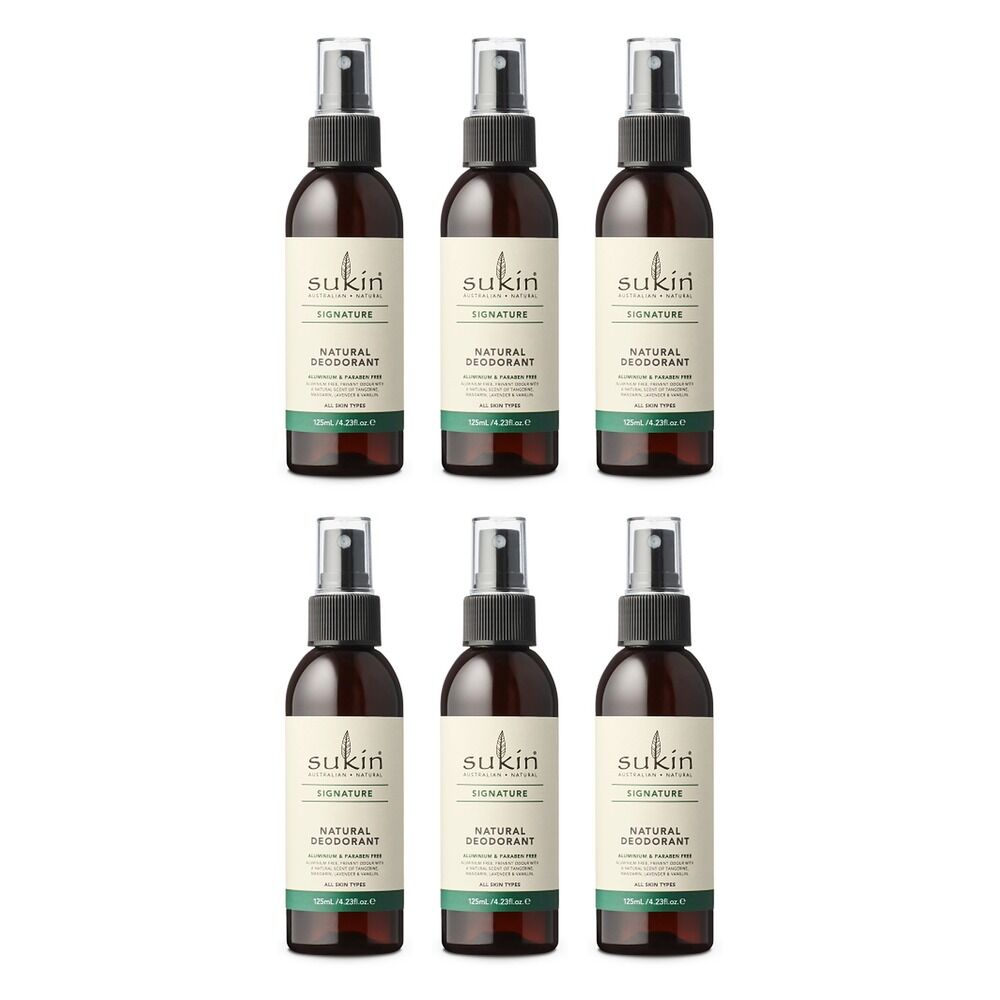 Sukin Natural Deodorant 125mL Pack of 6