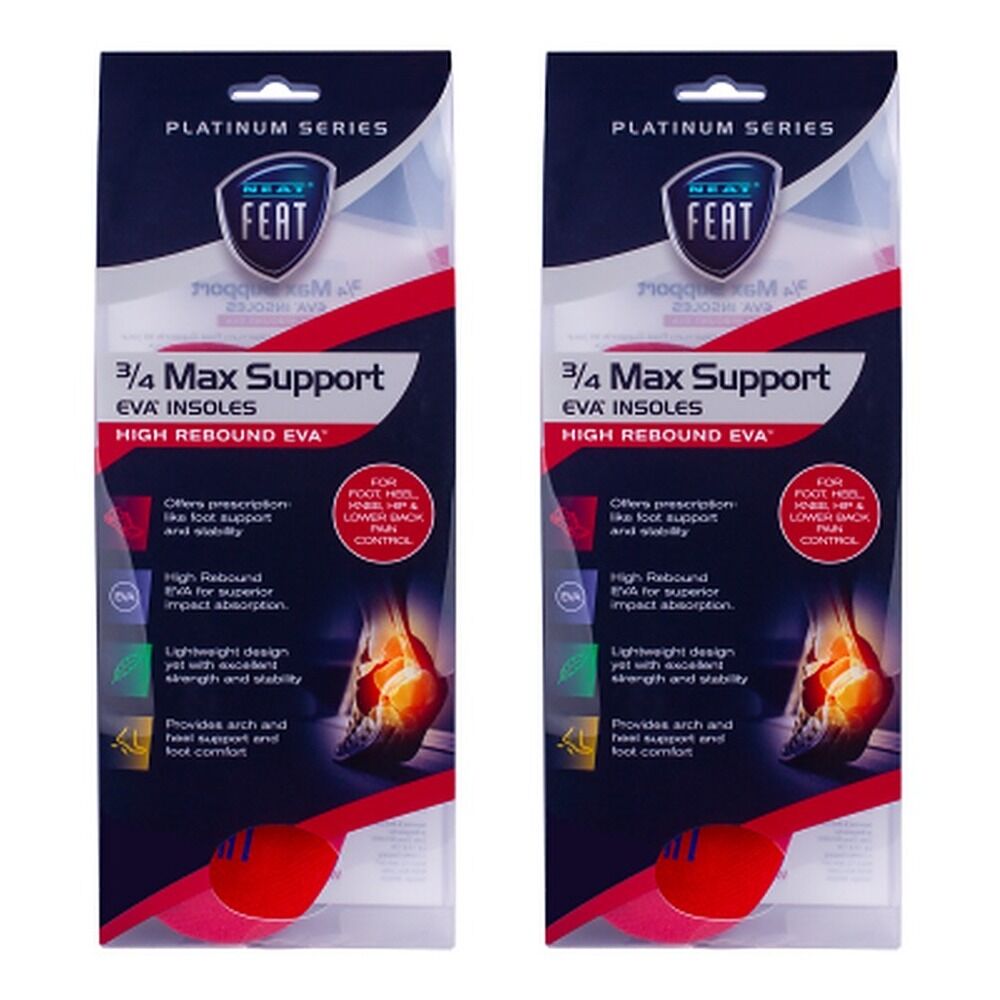 Neat Feat Max Foot Support Insoles Small Pack of 2