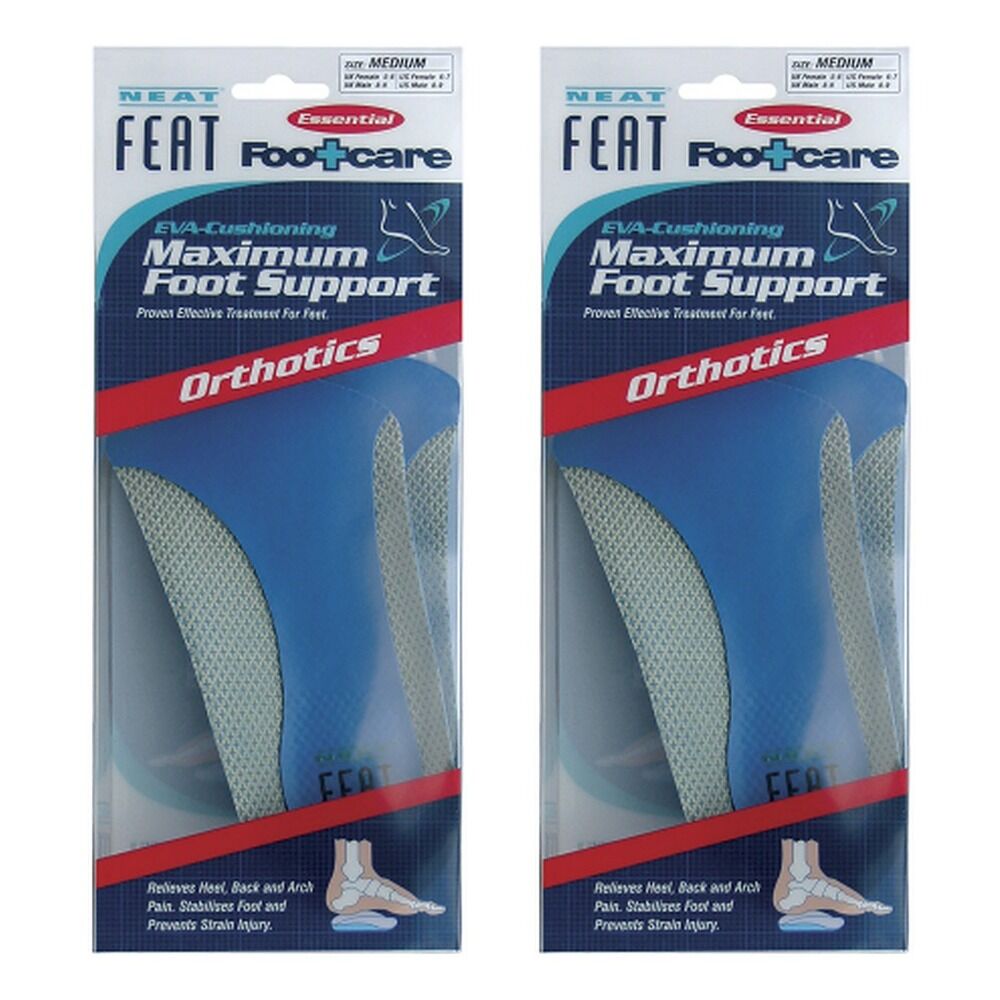 Neat Feat Max Foot Support Insoles Medium Pack of 2