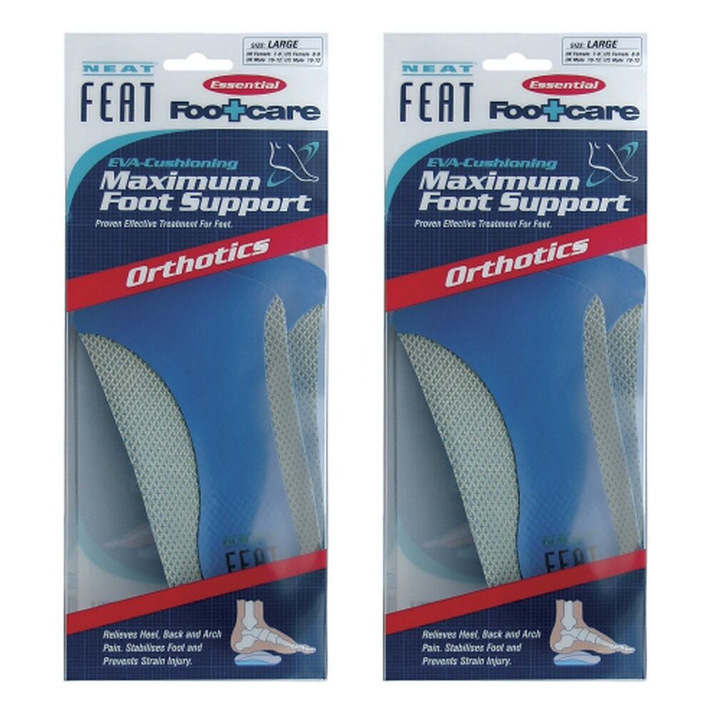 Neat Feat Max Foot Support Insoles Large Pack of 2