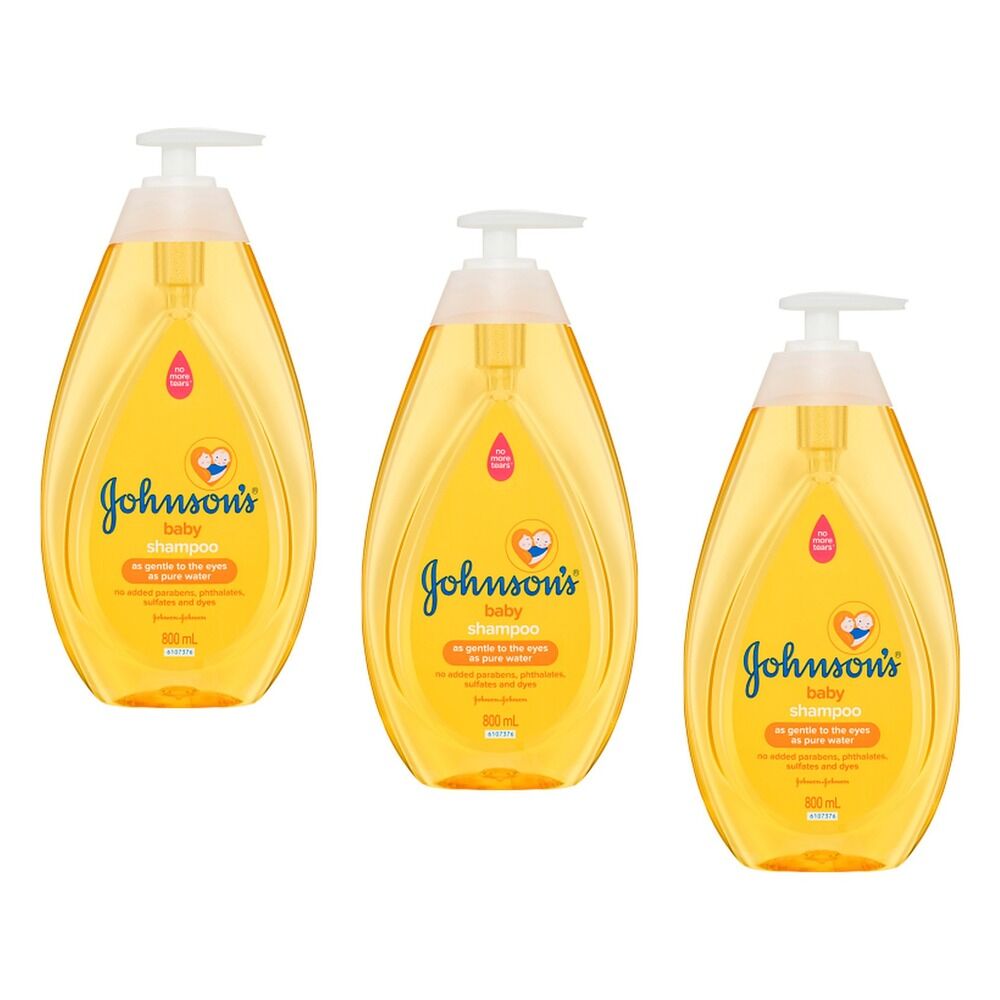 Johnson's Hypoallergenic Baby Shampoo 800mL Pack of 3