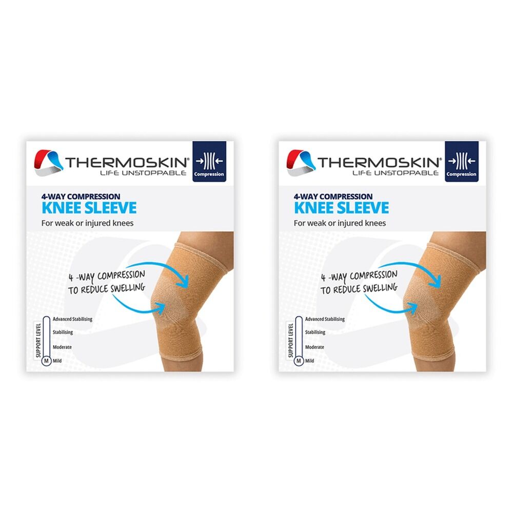 Thermoskin Knee 4-Way Medium Beige Pack of 2