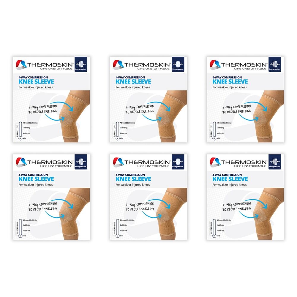 Thermoskin Knee 4-Way Medium Beige Pack of 6