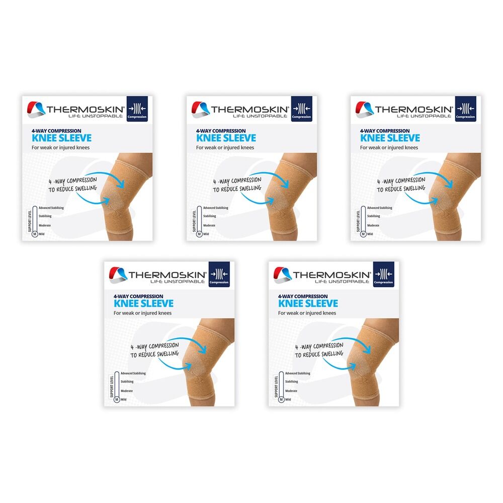 Thermoskin Knee 4-Way Large Beige Pack of 5