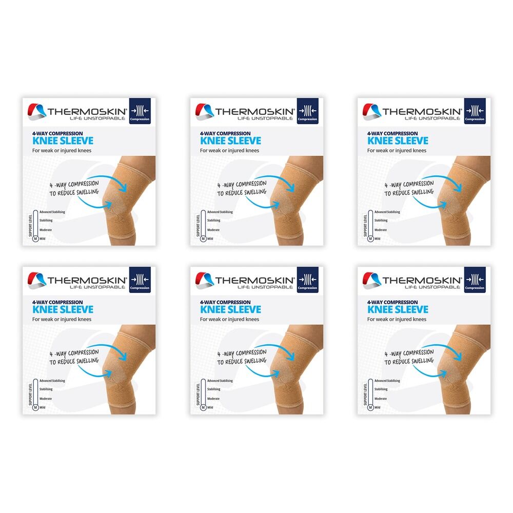 Thermoskin Knee 4-Way Large Beige Pack of 6