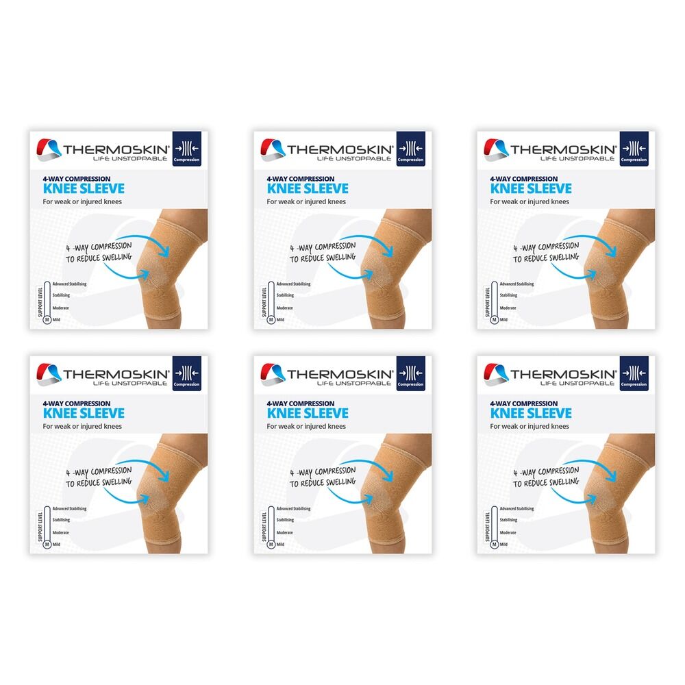 Thermoskin Knee 4-Way Extra Large Beige Pack of 6
