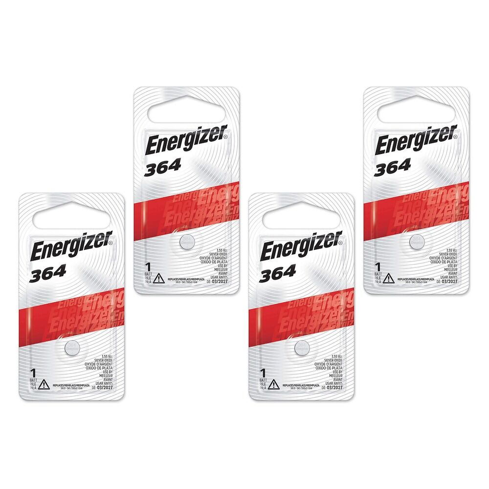 Energizer 364 Silver Oxide Watch Battery Pack of 4