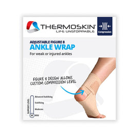 Thermoskin Adjustable Figure 8 Ankle Wrap S/M Beige