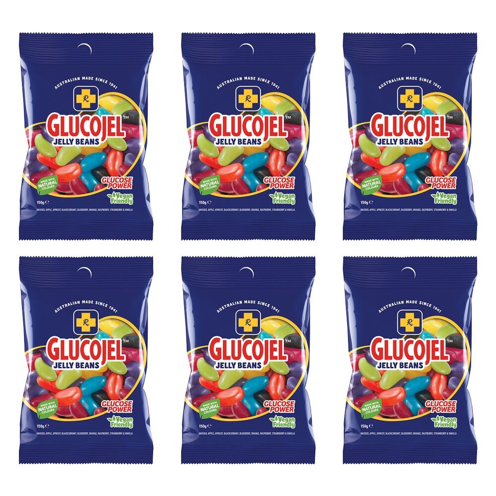Glucojels Jelly Beans 150g x 36 Bundle of 6