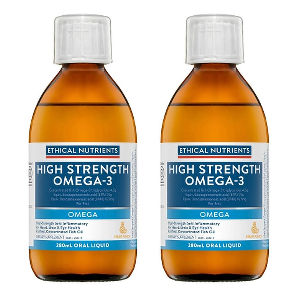 Ethical Nutrients High Strength Omega-3 Fruit Punch 280mL Pack of 2
