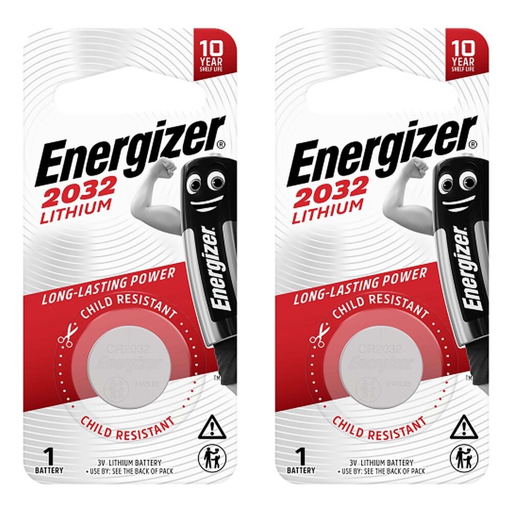 Energizer ECR2032 Lithium Coin Battery Pack of 2