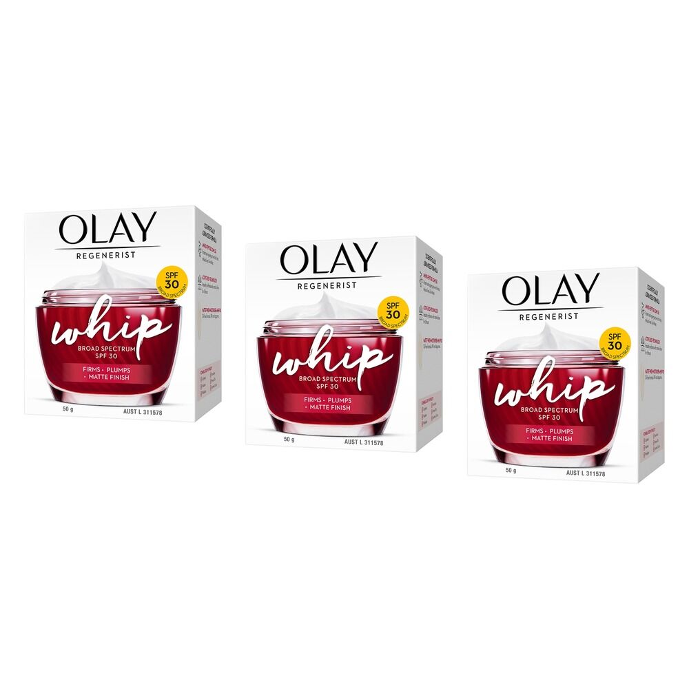 Olay Regenerist Whip UV Protection SPF 30 Cream 50g Pack of 3
