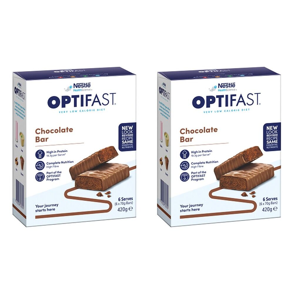 Optifast VLCD Chocolate Bar 6 x 70g Pack of 2