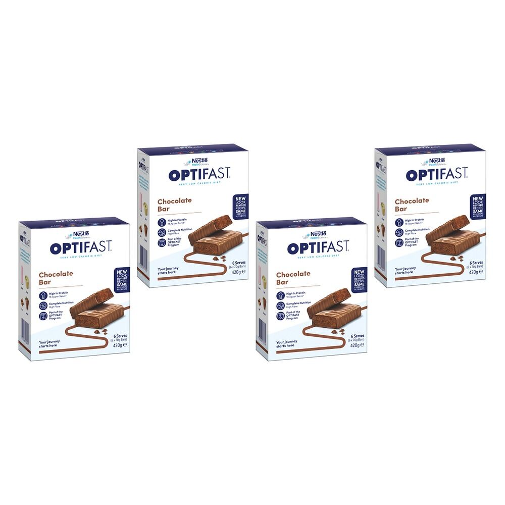 Optifast VLCD Chocolate Bar 6 x 70g Pack of 4