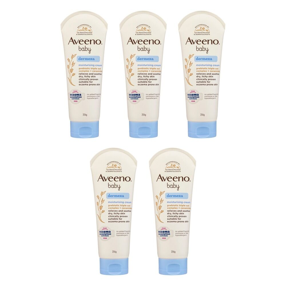 Aveeno Baby Dermexa Moisturising Cream 206g Pack of 5