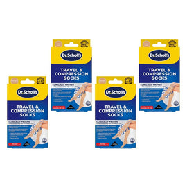 Scholl Travel & Compression Socks Natural Size 6-8 Pack of 4