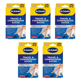 Scholl Travel & Compression Socks Natural Size 6-8 Pack of 5