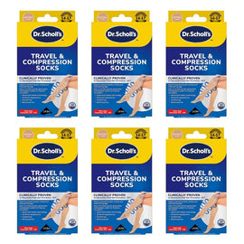 Scholl Travel & Compression Socks Natural Size 6-8 Pack of 6