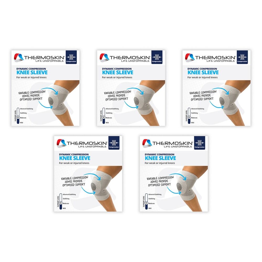 Thermoskin Dynamic Compression Knee Sleeve L/XL Grey Pack of 5
