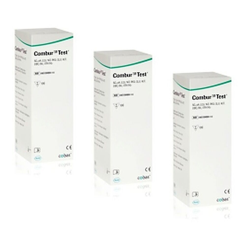 Roche Combur 10 Test Strips 100 Pack Bundle of 3