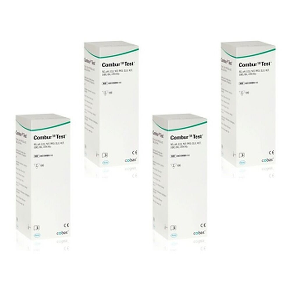 Roche Combur 10 Test Strips 100 Pack Bundle of 4
