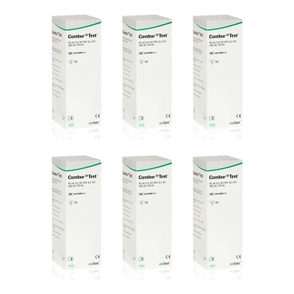 Roche Combur 10 Test Strips 100 Pack Bundle of 6