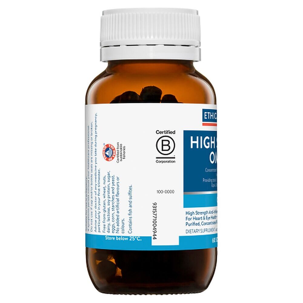 Ethical Nutrients High Strength Omega-3 Fish Oil 60 Capsules