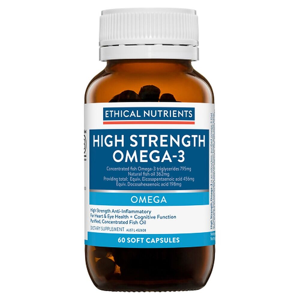 Ethical Nutrients High Strength Omega-3 Fish Oil 60 Capsules