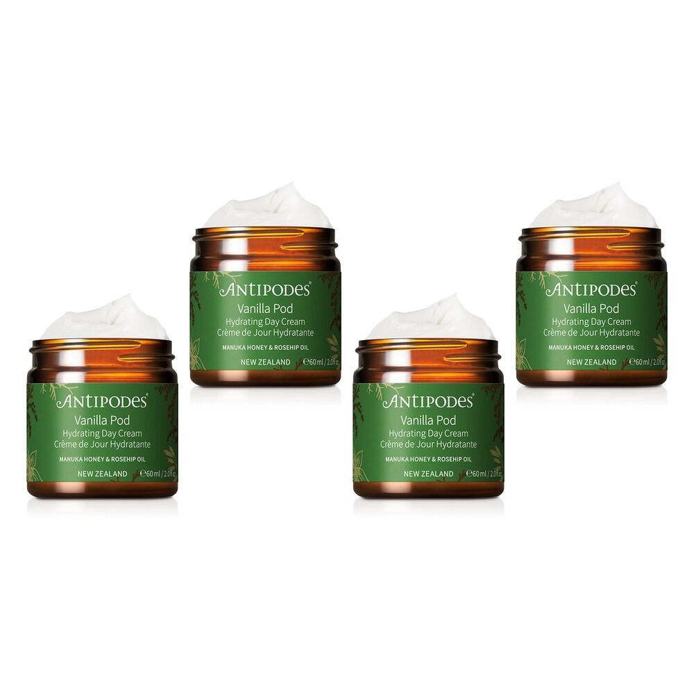 Antipodes Vanilla Pod Hydrating Day Cream 60ml Pack of 4