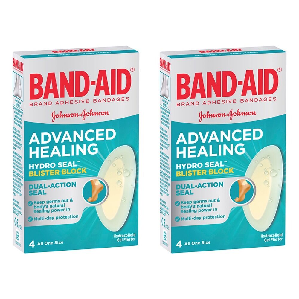Band-Aid Advanced Healing Hydro Seal Blister Block Gel 4 Pack x 6 Bundle of 2