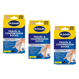Scholl Travel & Compression Socks Natural Pack of 3