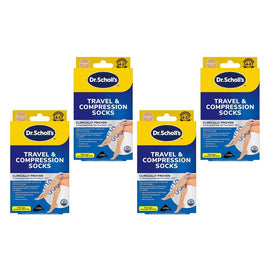 Scholl Travel & Compression Socks Natural Pack of 4