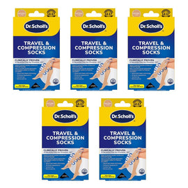 Scholl Travel & Compression Socks Natural Pack of 5
