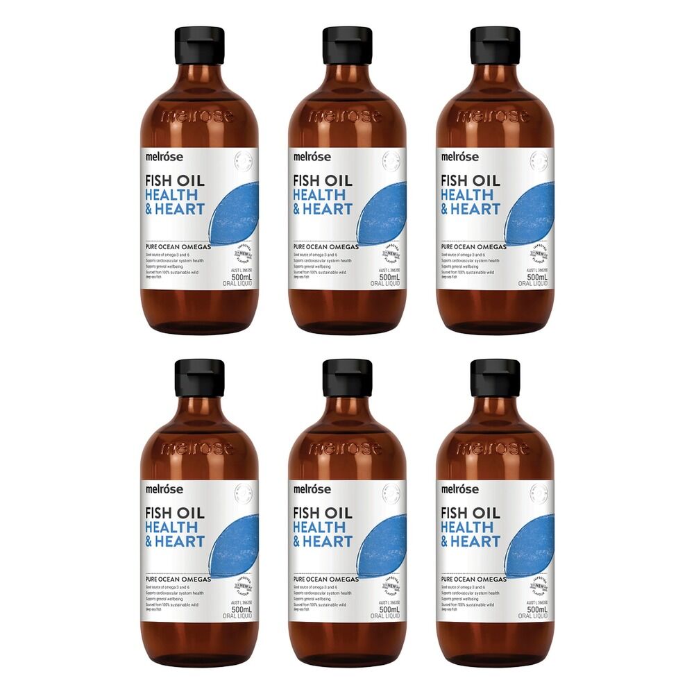 Melrose Health Fish Oil Health & Heart Lemon Lime 500mL Pack of 6