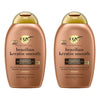 OGX Brazilian Keratin Smooth Shampoo for Dry Hair 385mL Pack of 2