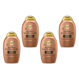 OGX Brazilian Keratin Smooth Shampoo for Dry Hair 385mL Pack of 4
